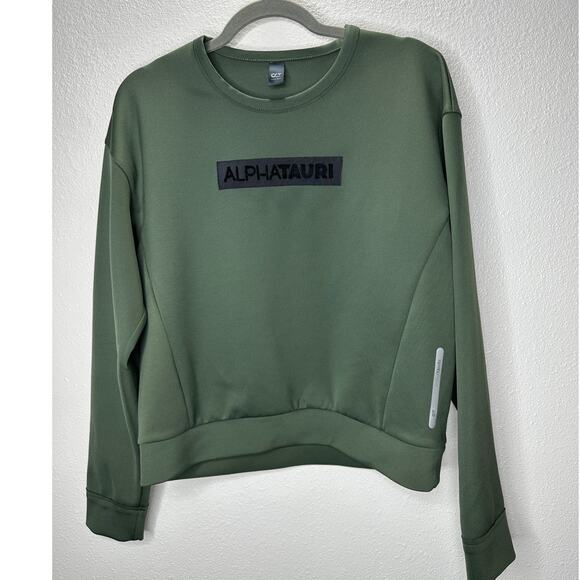 Alphatauri Olive Green Round Neck Long Sleeve Sweatshirt S - Picture 10 of 16